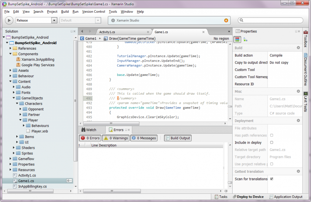 Monogame Android XNA to MonoGame.Android – Porting Primer